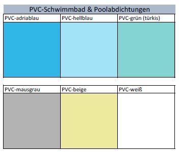 PVC-Folienfarben Schwimmbad, Pool